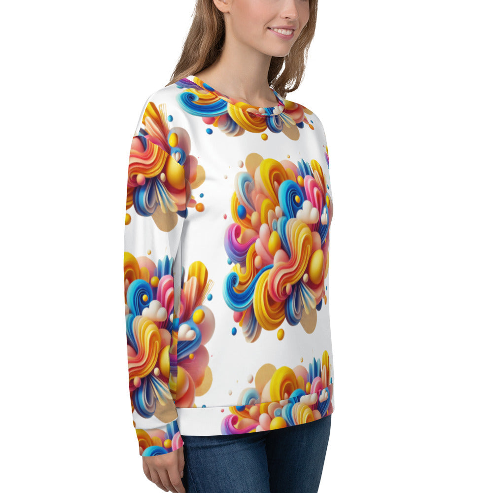 Women's All-Over Print Recycled Unisex Sweatshirt Joyful Waves