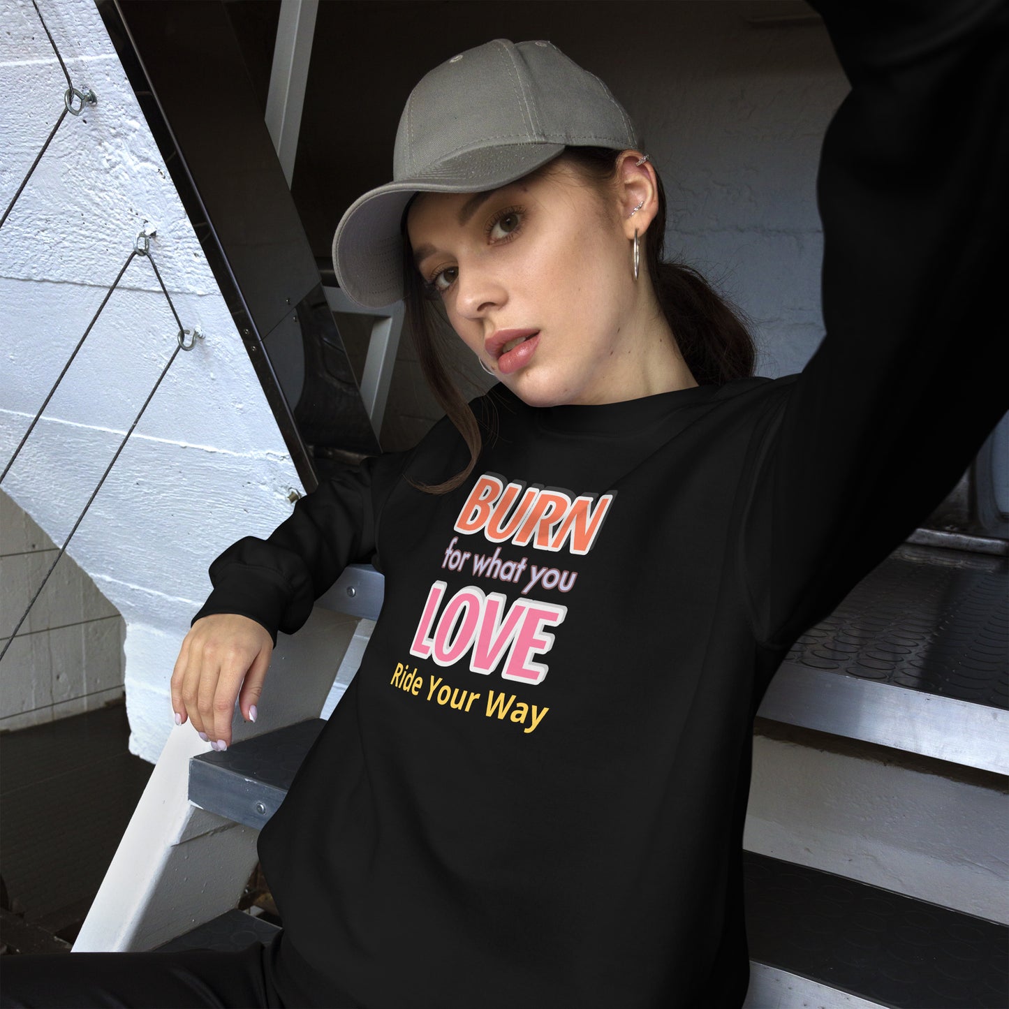 Women's Unisex Heavy Blend Crewneck Sweatshirt Burn Love
