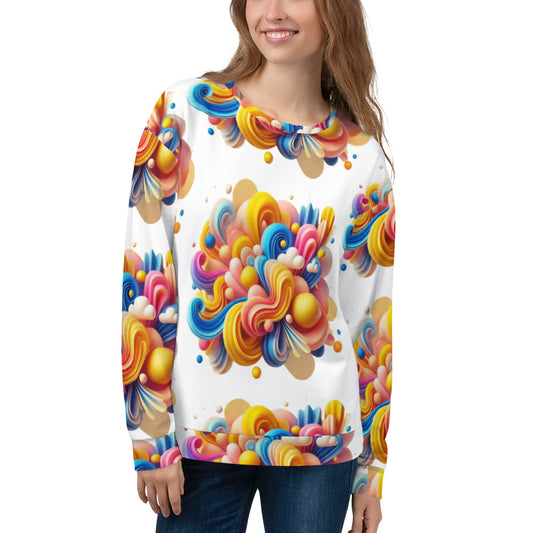 Women's All-Over Print Recycled Unisex Sweatshirt Joyful Waves