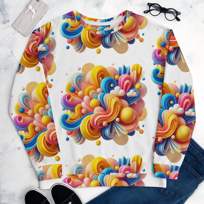 Women's All-Over Print Recycled Unisex Sweatshirt Joyful Waves