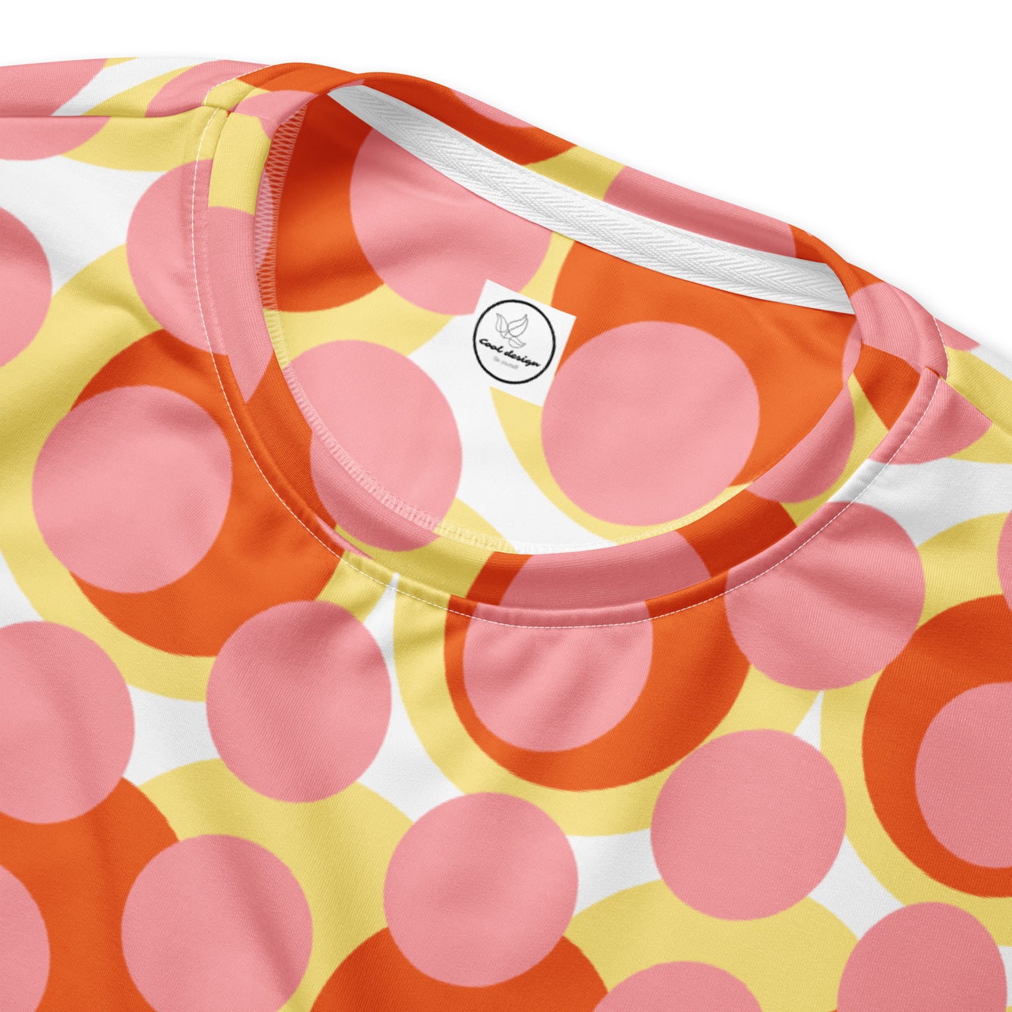 Women's All-Over Print Recycled Unisex Sweatshirt Abstract Circles Wewak Pink