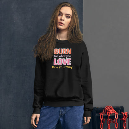 Women's Unisex Heavy Blend Crewneck Sweatshirt Burn Love