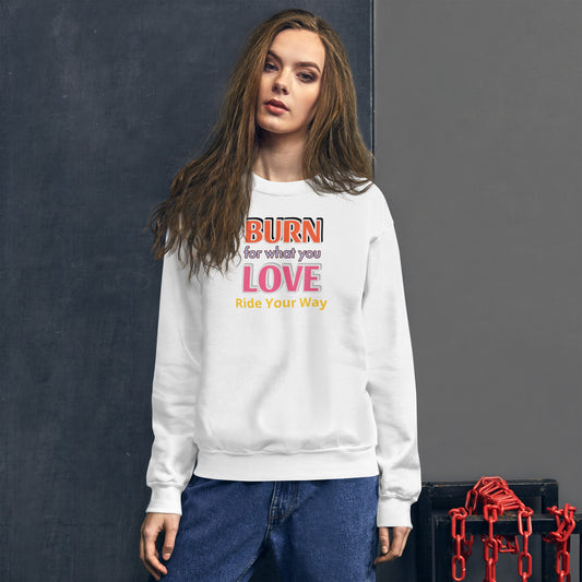 Women's Unisex Heavy Blend Crewneck Sweatshirt Burn Love